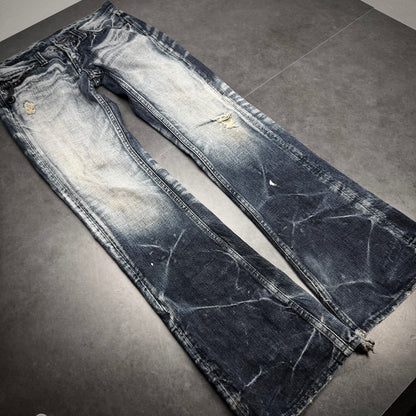 Vintage Flared Studded Japanese Denim