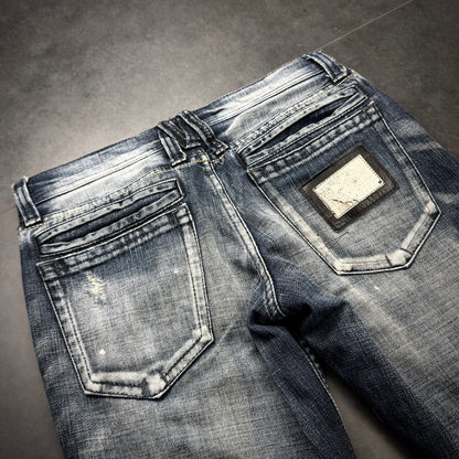 Vintage Flared Studded Japanese Denim