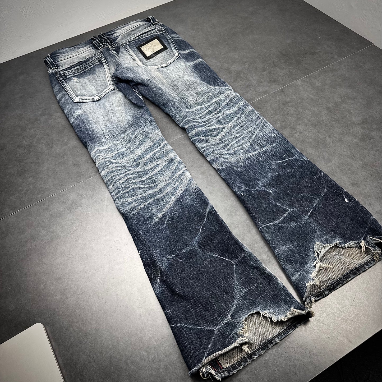 Vintage Flared Studded Japanese Denim