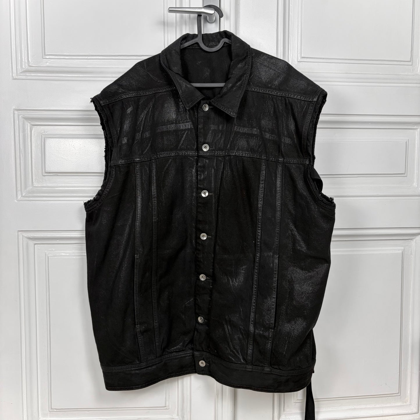 Rick Owens Waxed Denim Vest