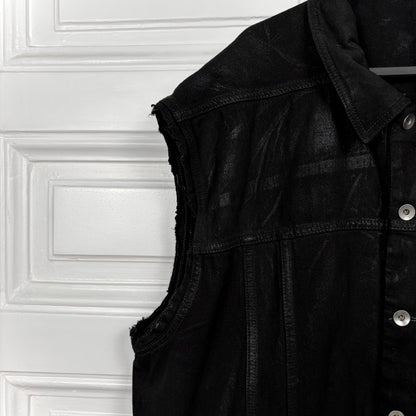 Rick Owens Waxed Denim Vest