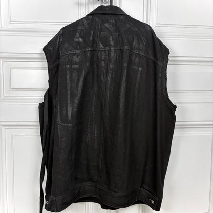 Rick Owens Waxed Denim Vest